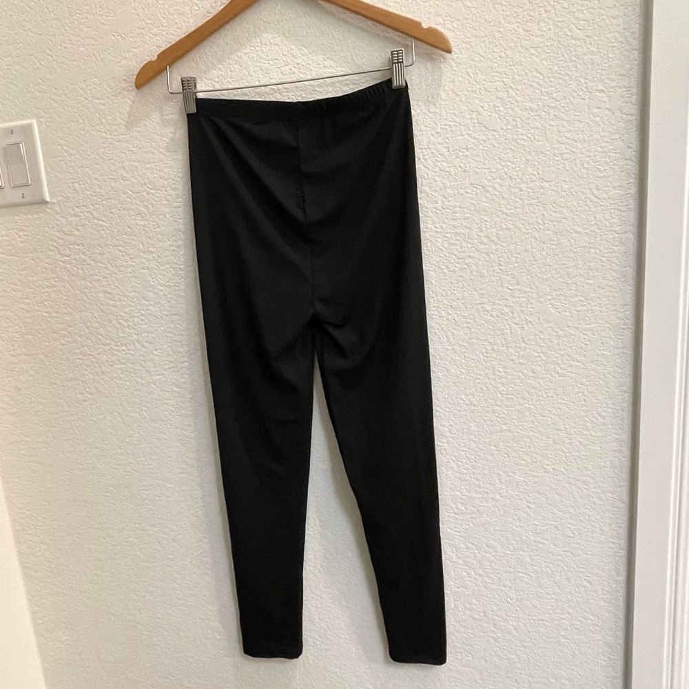 SHEIN Elastic High Waist  Black Leggings